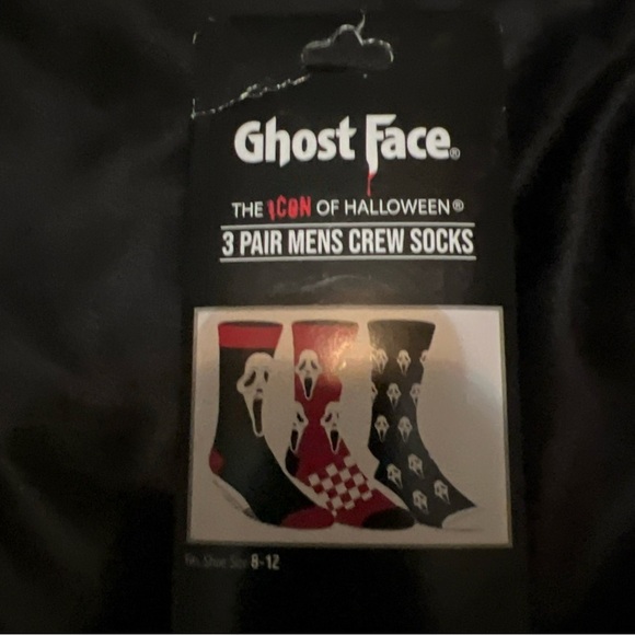3 pair of men’s crew socks , Ghost Face by Blowmols, NWT - Picture 4 of 5